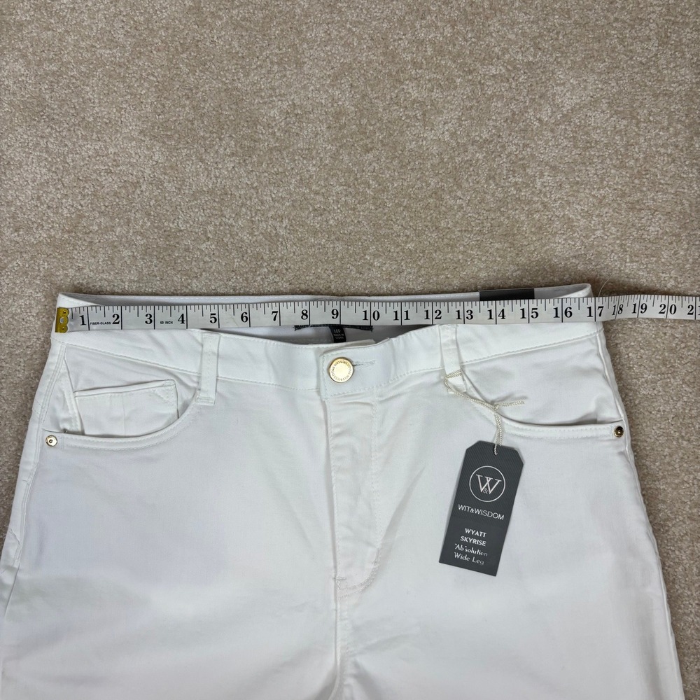 Wit & Wisdom White Wide Leg Crop Jeans 14p - Picture 7 of 10